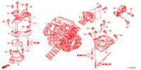 MOTOR BEVESTIGINGEN (DIESEL) (AT) voor Honda ACCORD DIESEL 2.2 ES GT 4 deuren 5-traps automatische versnellingsbak 2012