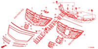 VOOR GRILLE/GIETWERK  voor Honda ACCORD DIESEL 2.2 ES GT 4 deuren 5-traps automatische versnellingsbak 2012