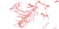 ACHTER BUMPER  voor Honda ACCORD DIESEL 2.2 EX 4 deuren 6-versnellings handgeschakelde versnellingsbak 2012