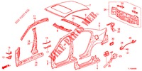 BUITEN PANELEN/ACHTER PANEEL  voor Honda ACCORD DIESEL 2.2 EX 4 deuren 6-versnellings handgeschakelde versnellingsbak 2012
