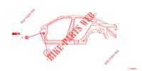 DOORVOERTULLE (LATERAL) voor Honda ACCORD DIESEL 2.2 EX 4 deuren 6-versnellings handgeschakelde versnellingsbak 2012