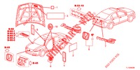 EMBLEMEN/WAARSCHUWINGSLABELS  voor Honda ACCORD 2.2 EXECUTIVE 4 deuren 5-traps automatische versnellingsbak 2012