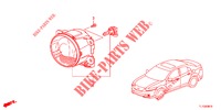 MISTLAMP  voor Honda ACCORD 2.2 EXECUTIVE 4 deuren 5-traps automatische versnellingsbak 2012