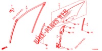 VOORPORTIER GLAS/PORTIER REGULATOR  voor Honda ACCORD 2.2 EXECUTIVE 4 deuren 5-traps automatische versnellingsbak 2012