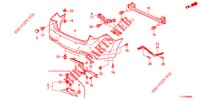 ACHTER BUMPER  voor Honda ACCORD DIESEL 2.2 S 4 deuren 6-versnellings handgeschakelde versnellingsbak 2012