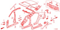 BUITEN PANELEN/ACHTER PANEEL  voor Honda ACCORD DIESEL 2.2 S 4 deuren 6-versnellings handgeschakelde versnellingsbak 2012