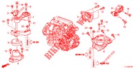 MOTOR BEVESTIGINGEN (DIESEL) (AT) voor Honda ACCORD DIESEL 2.2 S 4 deuren 5-traps automatische versnellingsbak 2012