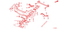 ACHTER BUMPER  voor Honda ACCORD 2.0 EX 4 deuren 5-traps automatische versnellingsbak 2013