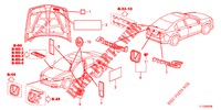 EMBLEMEN/WAARSCHUWINGSLABELS  voor Honda ACCORD 2.0 EX 4 deuren 5-traps automatische versnellingsbak 2013