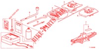 GEREEDSCHAP/KRIK  voor Honda ACCORD 2.0 EX 4 deuren 5-traps automatische versnellingsbak 2013