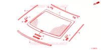 VOOR RUIT/ ACHTER RUIT  voor Honda ACCORD EX 4 deuren 5-traps automatische versnellingsbak 2013