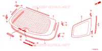 ACHTER RUIT/KWARTSGLAS  voor Honda ACCORD TOURER ES 5 deuren 5-traps automatische versnellingsbak 2013