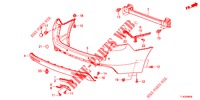 ACHTER BUMPER  voor Honda ACCORD TOURER DIESEL 2.2 DIESEL EX 5 deuren 5-traps automatische versnellingsbak 2013