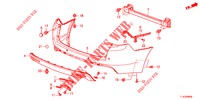 ACHTER BUMPER  voor Honda ACCORD TOURER 2.4 EXECUTIVE 5 deuren 6-versnellings handgeschakelde versnellingsbak 2013