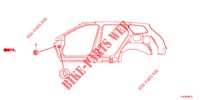 DOORVOERTULLE (LATERAL) voor Honda ACCORD TOURER 2.4 EXECUTIVE 5 deuren 6-versnellings handgeschakelde versnellingsbak 2013