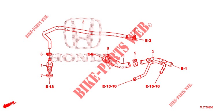 ONTLUCHTSLANG (2.0L) voor Honda ACCORD TOURER 2.0 S 5 deuren 5-traps automatische versnellingsbak 2015