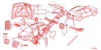 EMBLEMEN/WAARSCHUWINGSLABELS  voor Honda ACCORD TOURER DIESEL 2.2 S 5 deuren 6-versnellings handgeschakelde versnellingsbak 2015