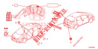 EMBLEMEN/WAARSCHUWINGSLABELS  voor Honda CIVIC 1.8 S 5 deuren 6-versnellings handgeschakelde versnellingsbak 2012