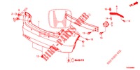 ACHTER BUMPER  voor Honda CIVIC DIESEL 1.6 S 5 deuren 6-versnellings handgeschakelde versnellingsbak 2013