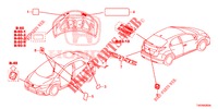 EMBLEMEN/WAARSCHUWINGSLABELS  voor Honda CIVIC DIESEL 1.6 S 5 deuren 6-versnellings handgeschakelde versnellingsbak 2013