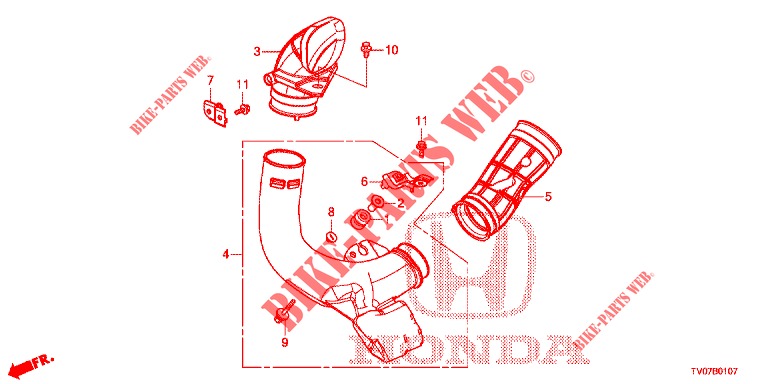 LUCHTINLAATBHUIS (DIESEL) voor Honda CIVIC DIESEL 1.6 S 5 deuren 6-versnellings handgeschakelde versnellingsbak 2013