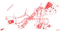 ACHTER PORTIER SLOTEN/BUITEN HENDEL  voor Honda CIVIC DIESEL 1.6 SE 5 deuren 6-versnellings handgeschakelde versnellingsbak 2013