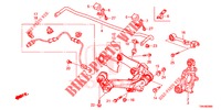 ACHTER ONDER ARM/RADIUS STANG  voor Honda CR-V DIESEL 1.6 EXCLUSIVE NAVI 4WD 5 deuren 6-versnellings handgeschakelde versnellingsbak 2017