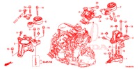 MOTOR BEVESTIGINGEN (DIESEL) (2) (MT) voor Honda CR-V DIESEL 1.6 EXCLUSIVE NAVI 4WD 5 deuren 6-versnellings handgeschakelde versnellingsbak 2017