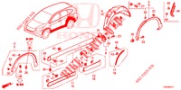 ZIJ DORPEL VERSIERING/BESCHERMER  voor Honda CR-V DIESEL 1.6 EXCLUSIVE NAVI 4WD 5 deuren 6-versnellings handgeschakelde versnellingsbak 2017