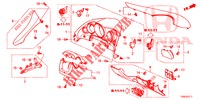 INSTRUMENTEN AFWERKING (COTE DE CONDUCTEUR) (RH) voor Honda CIVIC 1.8 EXGT 5 deuren 5-traps automatische versnellingsbak 2014
