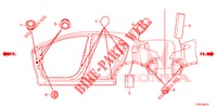 DOORVOERTULLE (LATERAL) voor Honda CIVIC 1.8 ES 5 deuren 6-versnellings handgeschakelde versnellingsbak 2014