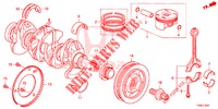 KRUKAS/ZUIGER (1.8L) voor Honda CIVIC 1.8 ES 5 deuren 6-versnellings handgeschakelde versnellingsbak 2014