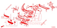 VOOR BUMPER  voor Honda CIVIC 1.8 EX 5 deuren 6-versnellings handgeschakelde versnellingsbak 2015