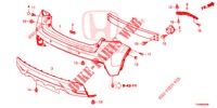 ACHTER BUMPER  voor Honda CIVIC 1.8 SE 5 deuren 6-versnellings handgeschakelde versnellingsbak 2016