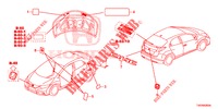 EMBLEMEN/WAARSCHUWINGSLABELS  voor Honda CIVIC 1.8 SE 5 deuren 6-versnellings handgeschakelde versnellingsbak 2013