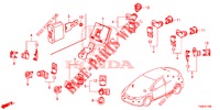 PARKEERSENSOR  voor Honda CIVIC DIESEL 1.6 EX 5 deuren 6-versnellings handgeschakelde versnellingsbak 2014