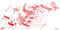 VOOR BUMPER  voor Honda CIVIC DIESEL 1.6 ES 5 deuren 6-versnellings handgeschakelde versnellingsbak 2015