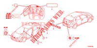 EMBLEMEN/WAARSCHUWINGSLABELS  voor Honda CIVIC DIESEL 1.6 S 5 deuren 6-versnellings handgeschakelde versnellingsbak 2016