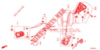 ACHTER PORTIER SLOTEN/BUITEN HENDEL  voor Honda CIVIC TYPE R 5 deuren 6-versnellings handgeschakelde versnellingsbak 2016