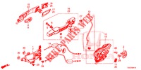ACHTER PORTIER SLOTEN/BUITEN HENDEL  voor Honda CIVIC  TYPE R 5 deuren 6-versnellings handgeschakelde versnellingsbak 2017