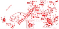 BEDIENINGSEENNEID (CABINE) (1) (RH) voor Honda CIVIC TOURER 1.8 ES 5 deuren 5-traps automatische versnellingsbak 2014