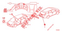 EMBLEMEN/WAARSCHUWINGSLABELS  voor Honda CIVIC TOURER 1.8 ES 5 deuren 5-traps automatische versnellingsbak 2014