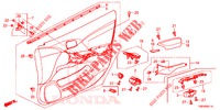 VOOR PORTIER VOERING (RH) voor Honda CIVIC TOURER 1.8 ES 5 deuren 5-traps automatische versnellingsbak 2014