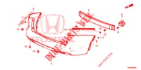 ACHTER BUMPER  voor Honda CIVIC TOURER 1.8 EXGT 5 deuren 5-traps automatische versnellingsbak 2014