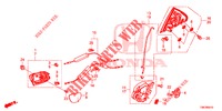 ACHTER PORTIER SLOTEN/BUITEN HENDEL  voor Honda CIVIC TOURER 1.8 EXGT 5 deuren 5-traps automatische versnellingsbak 2014