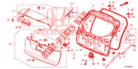 ACHTERKLEP PANEEL(2DE)  voor Honda CIVIC TOURER 1.8 EXGT 5 deuren 5-traps automatische versnellingsbak 2014