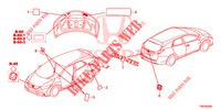 EMBLEMEN/WAARSCHUWINGSLABELS  voor Honda CIVIC TOURER 1.8 EXGT 5 deuren 5-traps automatische versnellingsbak 2014