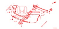 ACHTER BUMPER  voor Honda CIVIC TOURER 1.8 SE 5 deuren 5-traps automatische versnellingsbak 2014