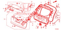 ACHTERKLEP PANEEL(2DE)  voor Honda CIVIC TOURER 1.8 SE 5 deuren 5-traps automatische versnellingsbak 2014