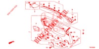 ACHTERKLEP VOERING/ ACHTER PANEEL VOERING(2DE)  voor Honda CIVIC TOURER 1.8 SE 5 deuren 5-traps automatische versnellingsbak 2014